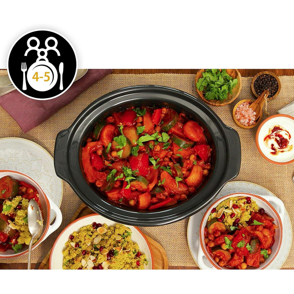 Crockpot Lift and Serve Digital Slow Cooker with Hinged Lid and Programmable Countdown Timer | 4.7 L REFURBISHED