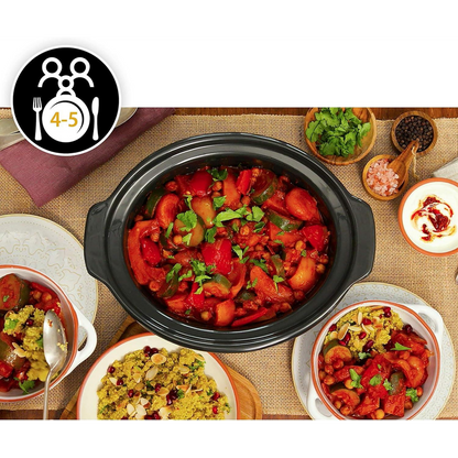 Crockpot Lift and Serve Digital Slow Cooker with Hinged Lid and Programmable Countdown Timer | 4.7 L REFURBISHED