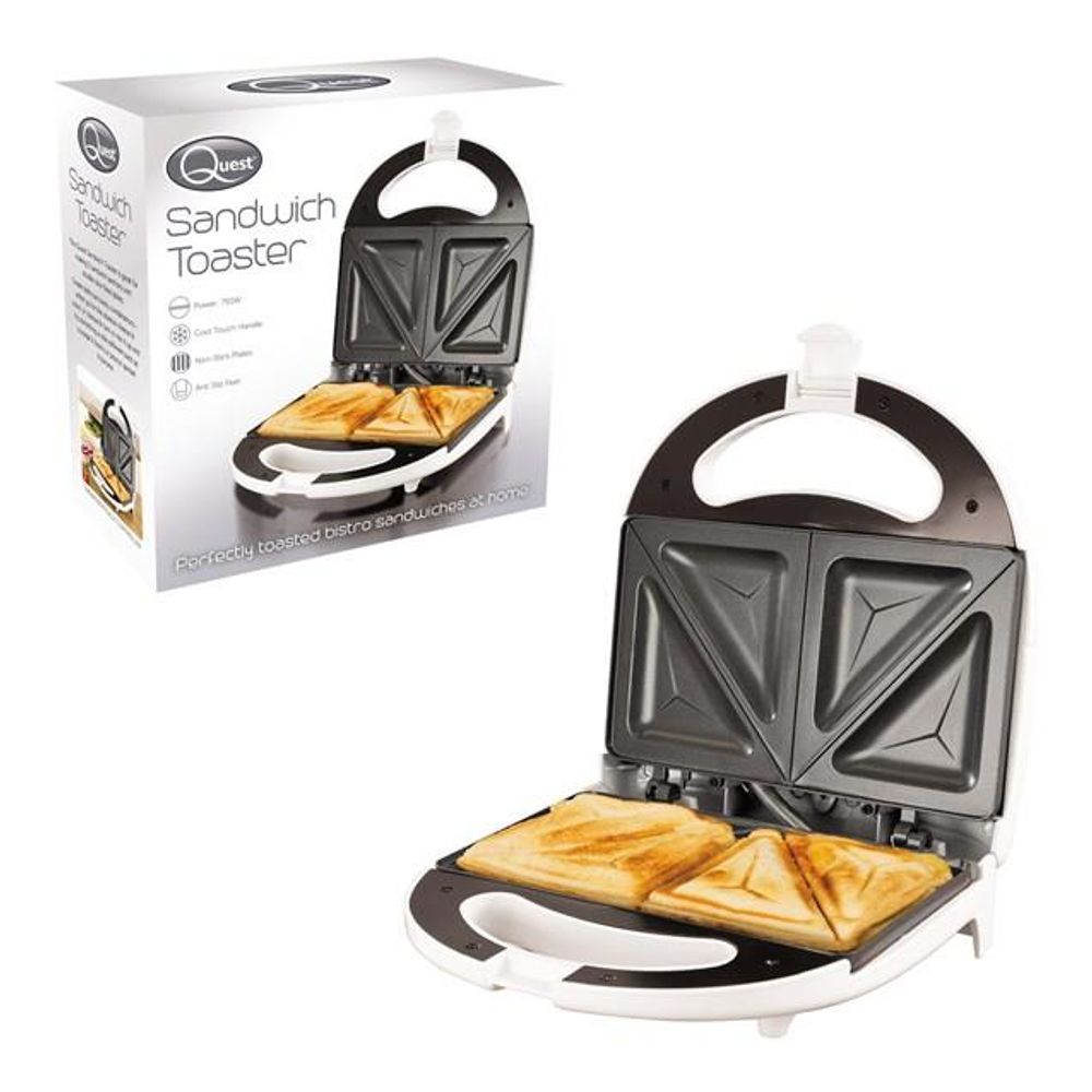Quest 750W Sandwich Toastie Maker 35139- White