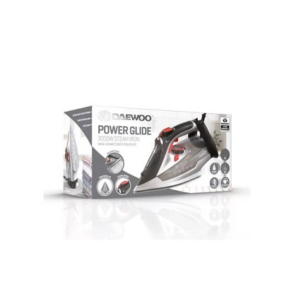 Daewoo Ultra Glide Iron, 2600W Steam Iron With Ceramic Soleplate, High Burst Steam And Precision Tip