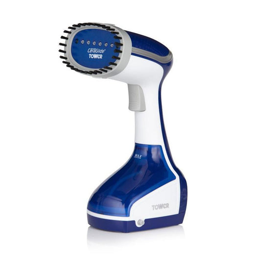 Tower Ceraglide Garment Steamer 1000W Blue and White - T22014BLU