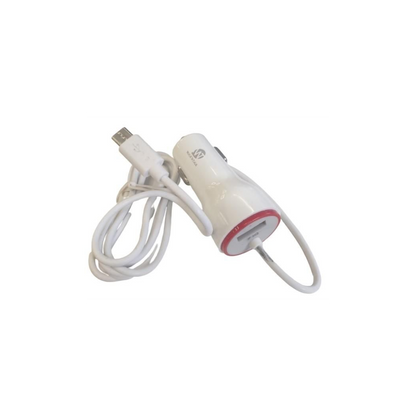 Car White  Cigarette Lighter Adapter with USB Port Walk n Talk