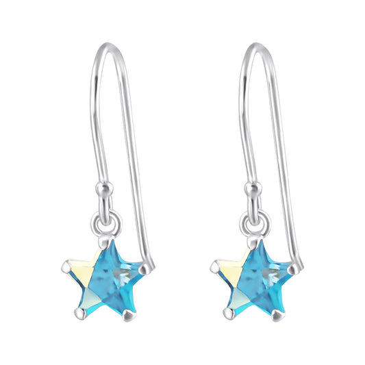 AB aqua star cubic zirconia earring - House of Eve