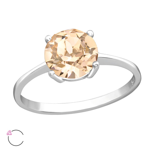 La Crystale Solitaire Champagne Ring