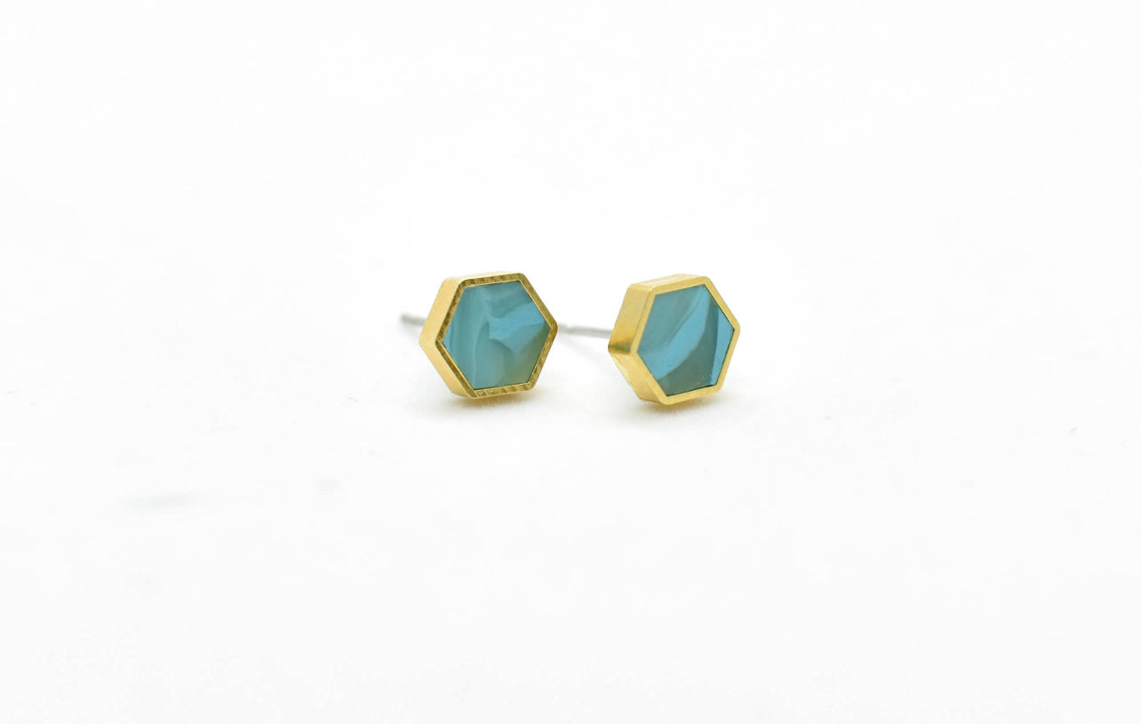 Kiara Aquamarine Stud Earrings