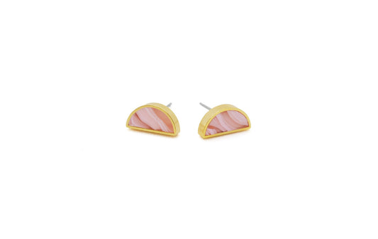 Xena Rose Quartz Stud Earrings