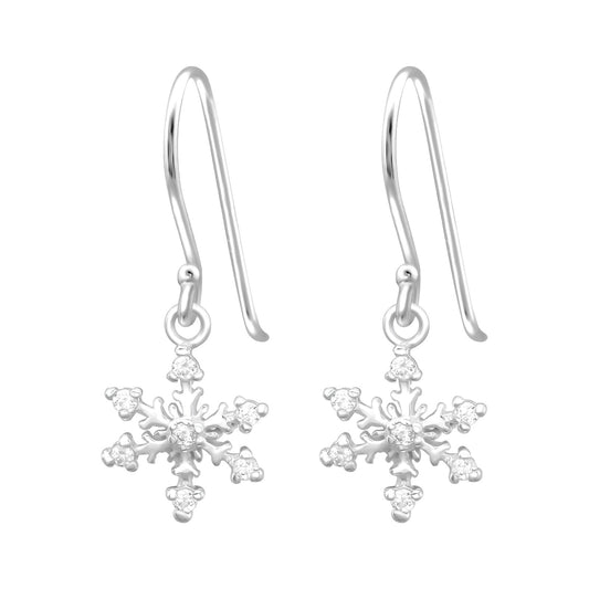 Pink snowflake cubic zirconia earring - House of Eve