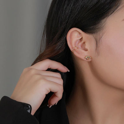 Hollow Knot Stud Earrings