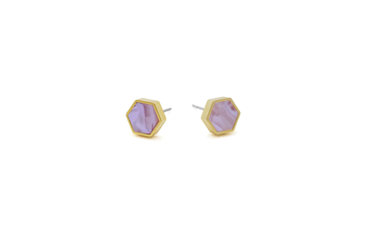 Loria Amethyst Stud Earrings