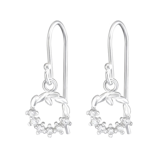 Crystal wreath cubic zirconia earring - House of Eve