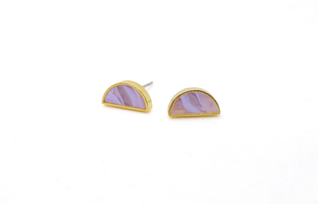 Loria Amethyst Stud Earrings