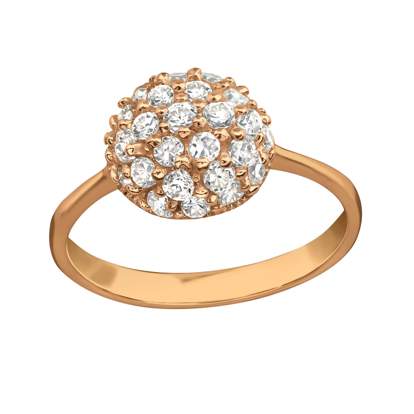 Round Cubic Zirconia Jewelled Ring