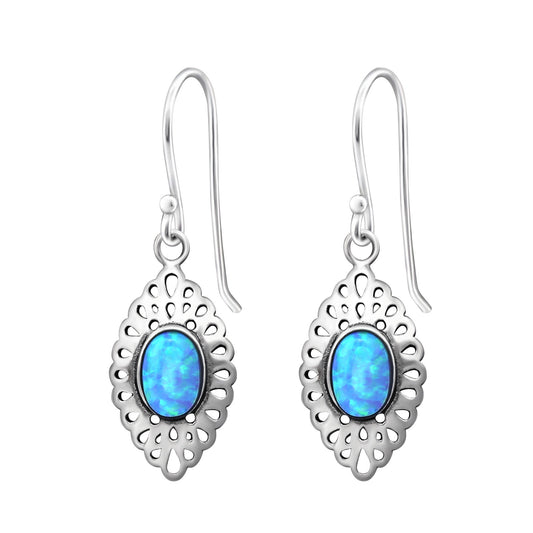 Azure marquise opal earring - House of Eve