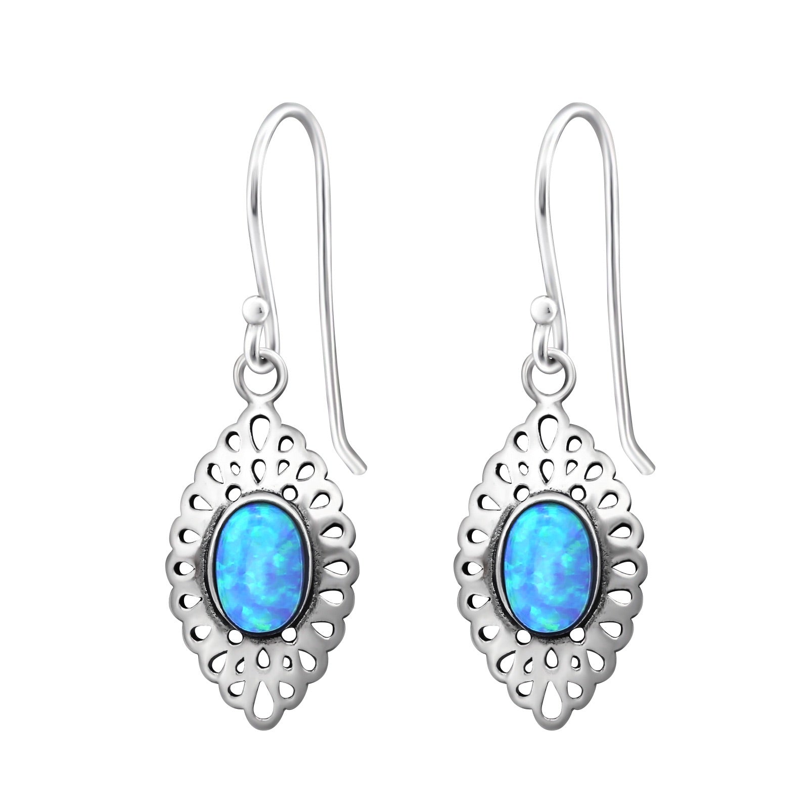 Azure marquise opal earring - House of Eve