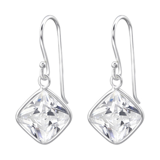 Crystal square cubic zirconia earring - House of Eve