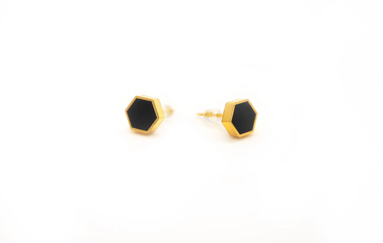 Black Stud Earrings