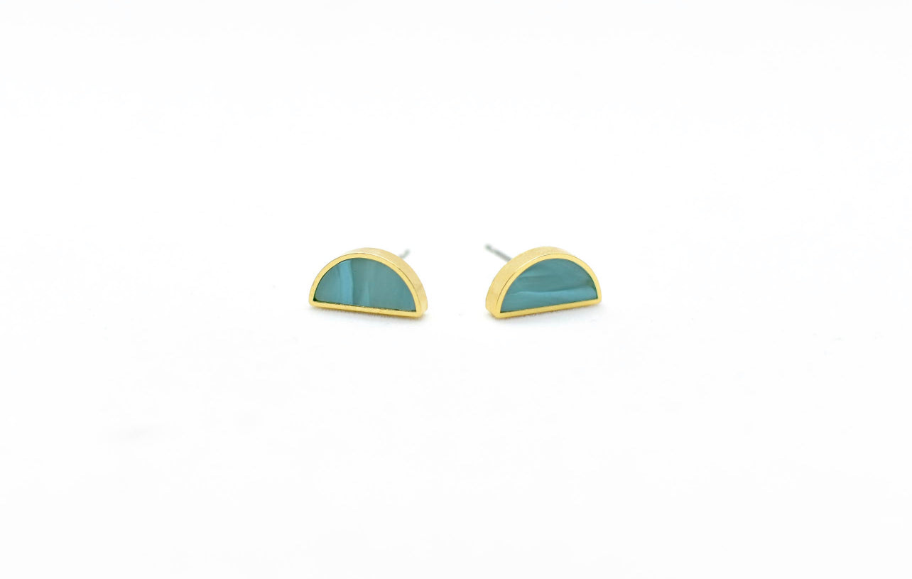 Kiara Aquamarine Stud Earrings